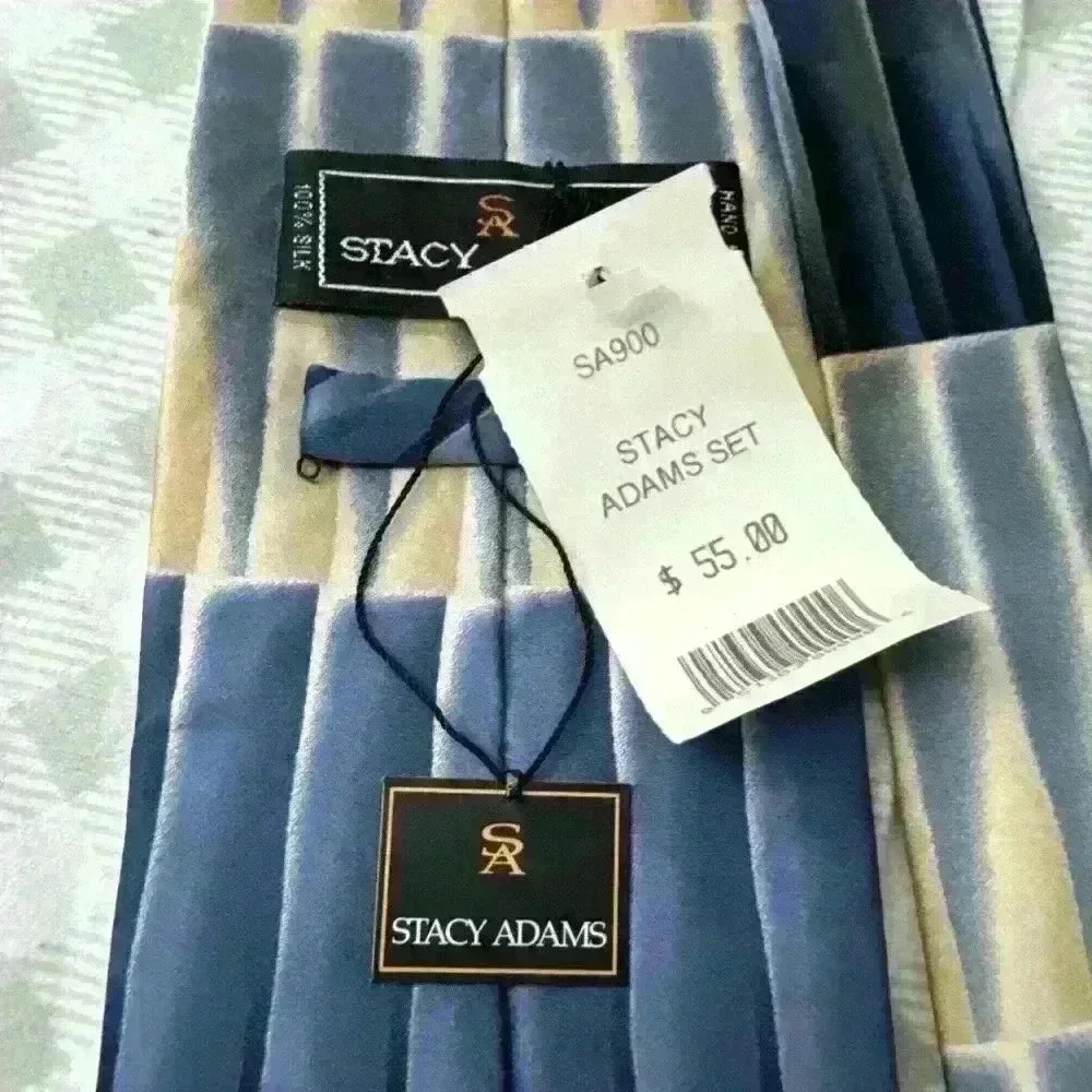 Stacy Adams, Hand Made, 100% Silk, Men’s Neck Tie, Made In Korea